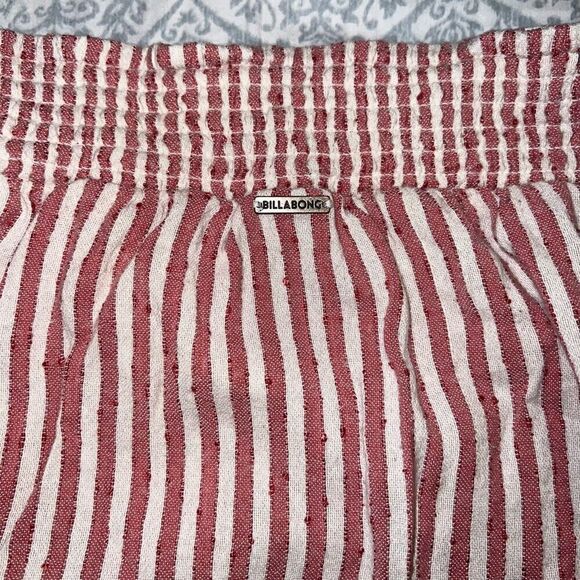 Billabong sincerely jules red striped wrap skirt size M - Picture 4 of 6